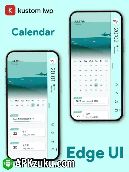With EdgeUI For KLWP Free
